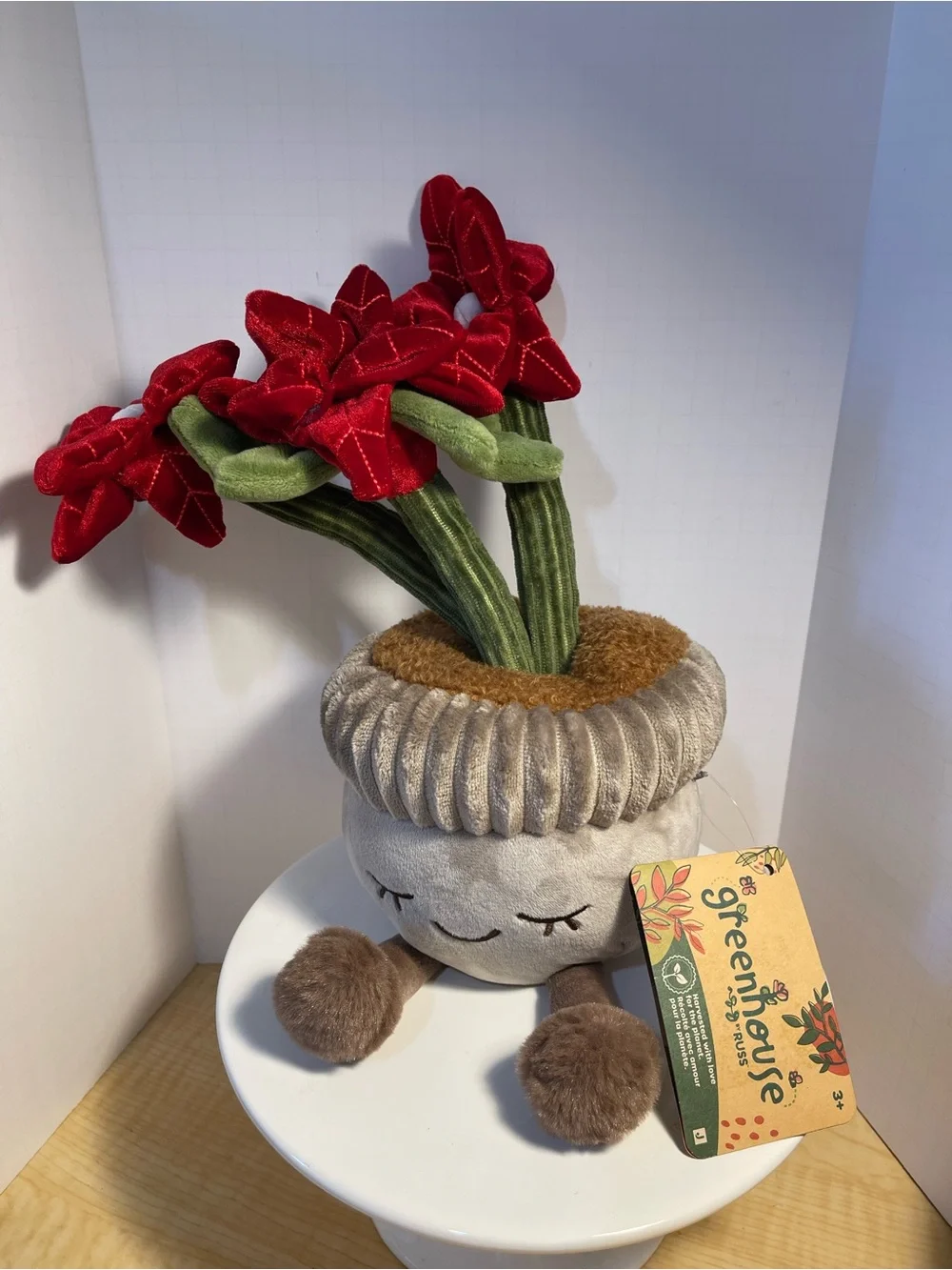 Greenhouse by Russ 12-Inch Tan Pot Poinsettia/Casie - NWT **